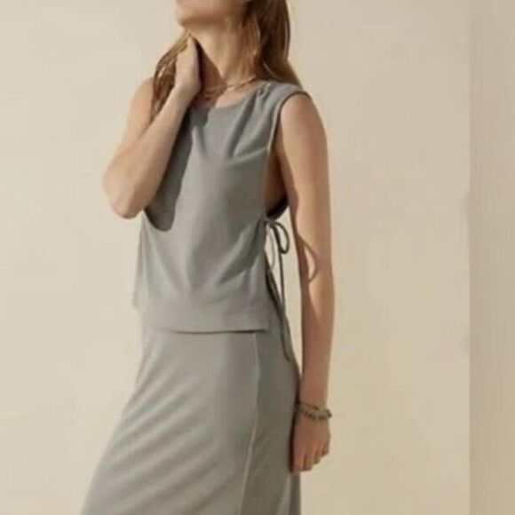 Free People Beach “Sinead” Side-Tie Muscle Tank – Coastal Cool Grey XS - Picture 7 of 7